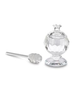 Elegant Crystal Honey Dish 10 cm