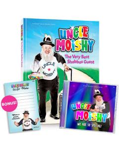 Uncle Moishy Book + CD + FREE Mitzvah Note Pad!