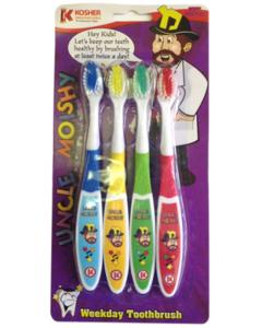 Uncle Moishy Toothbrush - 4 Pack
