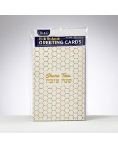 Rosh Hashanah Cards - Honeycomb Pattern