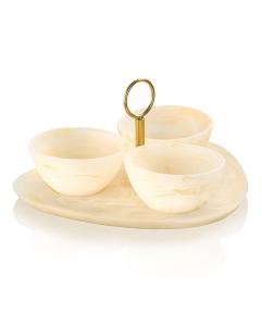 Resin Round Dip Bowl Set