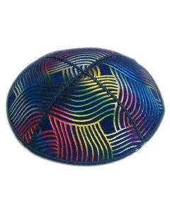 Wave - Suede Embossed Kippot - Dozen