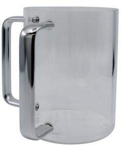 Lucite Wash Cup - Silver Handles
