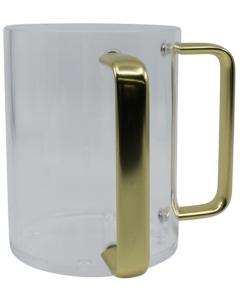 Lucite Wash Cup - Gold Handles