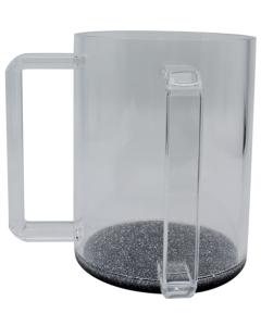 Lucite Wash Cup - Silver - Clear Handles