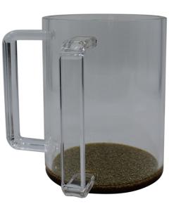 Lucite Wash Cup - Gold - Clear Handles