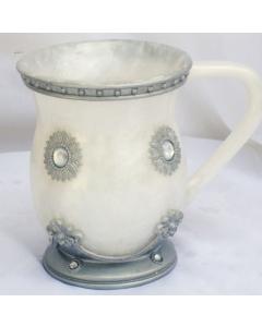 Acrylic Wash Cup - Pearl with Big Diamond