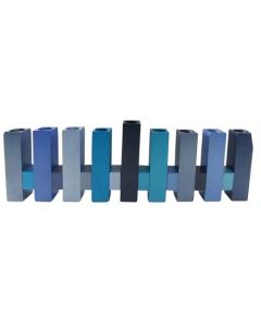 Square Menorah Blue - Yair Emanuel Collection