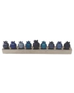 Pomegranate Menorah Blue - Yair Emanuel Collection