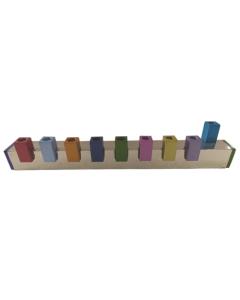 Anodized Menorah - Multicolor - Yair Emanuel Collection