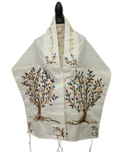 Cotton/Polyeseter Tallis - Yair Emanuel (Multicolor Tree Of Life)