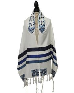 Cotton/Polyeseter Tallis - Yair Emanuel (Blue Magen David)