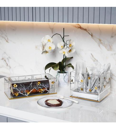 Golden Branch Swivel Cutlery Holder - Thumbnail 2