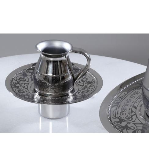 Stainless Steel Mayim Achronim Set-Pomegranate Design