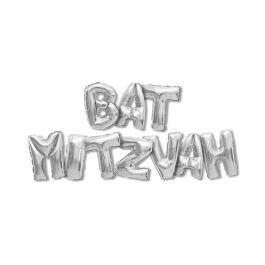 Eichlers.com: Bat Mitzvah Letters Balloon - Silver