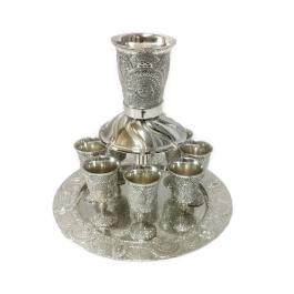 Silver Kiddush Fountain with Lacquer
