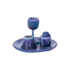 Havdalah Set - Blue Haze Resin