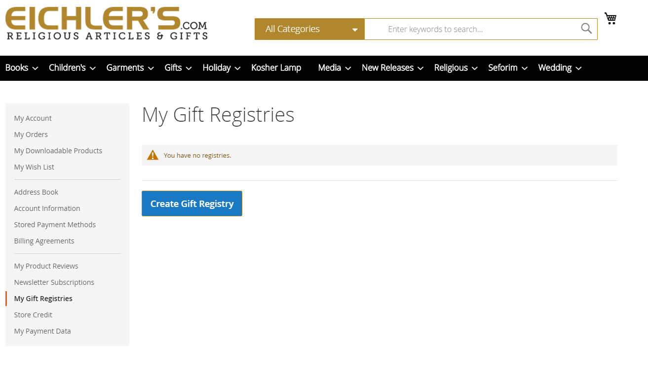 Log In to Create your Own Registry!